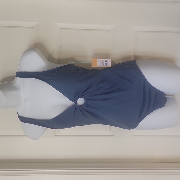 Kona Sol Wide Ribbed Ring One Piece Swimsuit - Picture 3 of 7